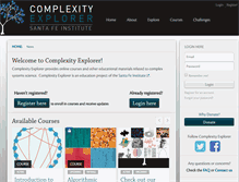 Tablet Screenshot of complexityexplorer.org